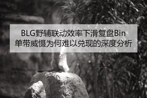 BLG野辅联动效率下滑复盘Bin单带威慑为何难以兑现的深度分析